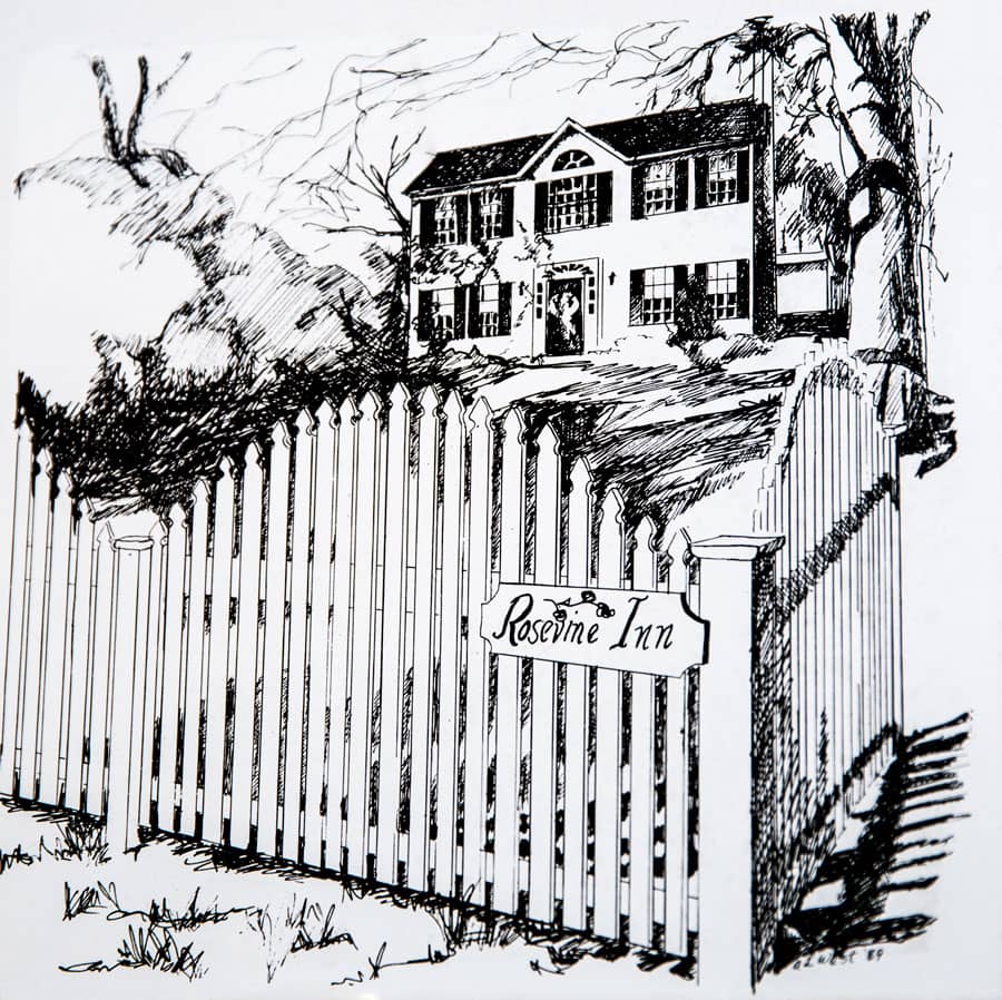 Image of Rosevine Inn Drawing by Powell Properties Real Estate in East Texas